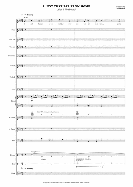 COMPLETE MUSICAL SCORE 'Alice in Wonderland' for Show Bands image number null