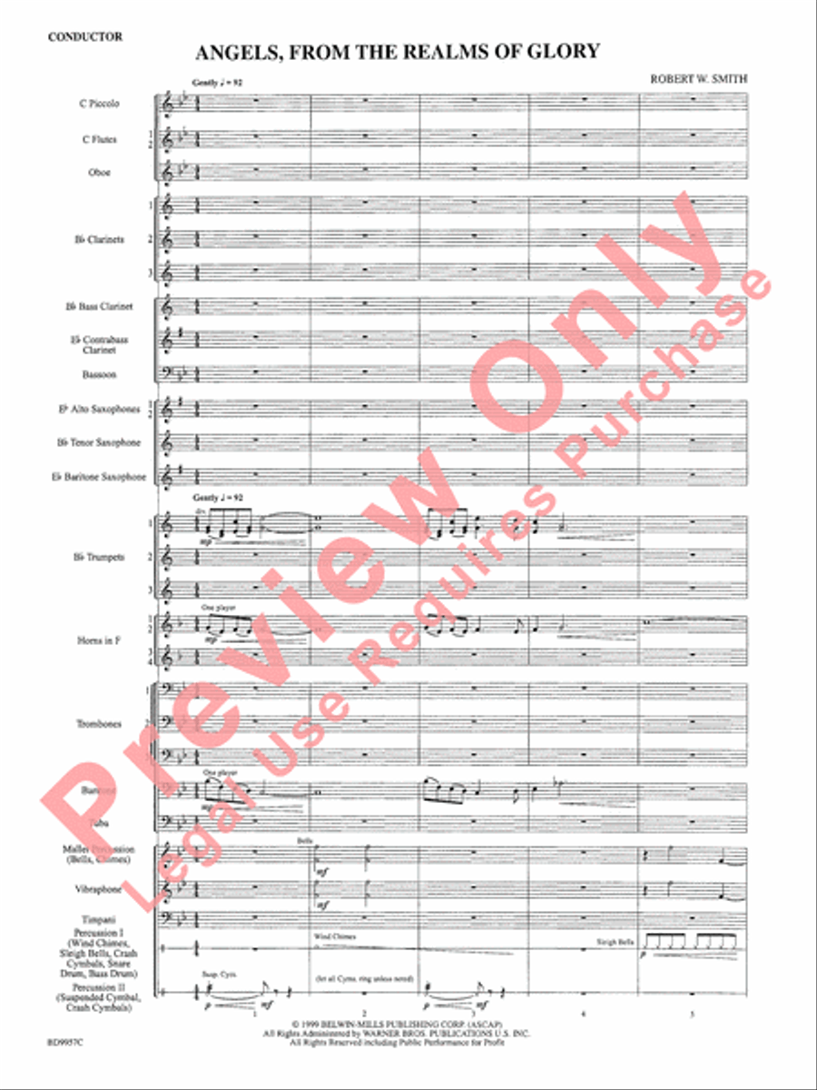 Angels, from the Realms of Glory Concert Band scores gallery preview page 4
