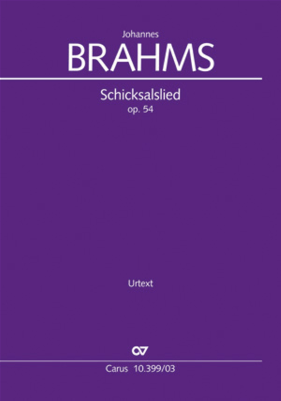 Schicksalslied, Op. 54 4-Part scores gallery preview page 1