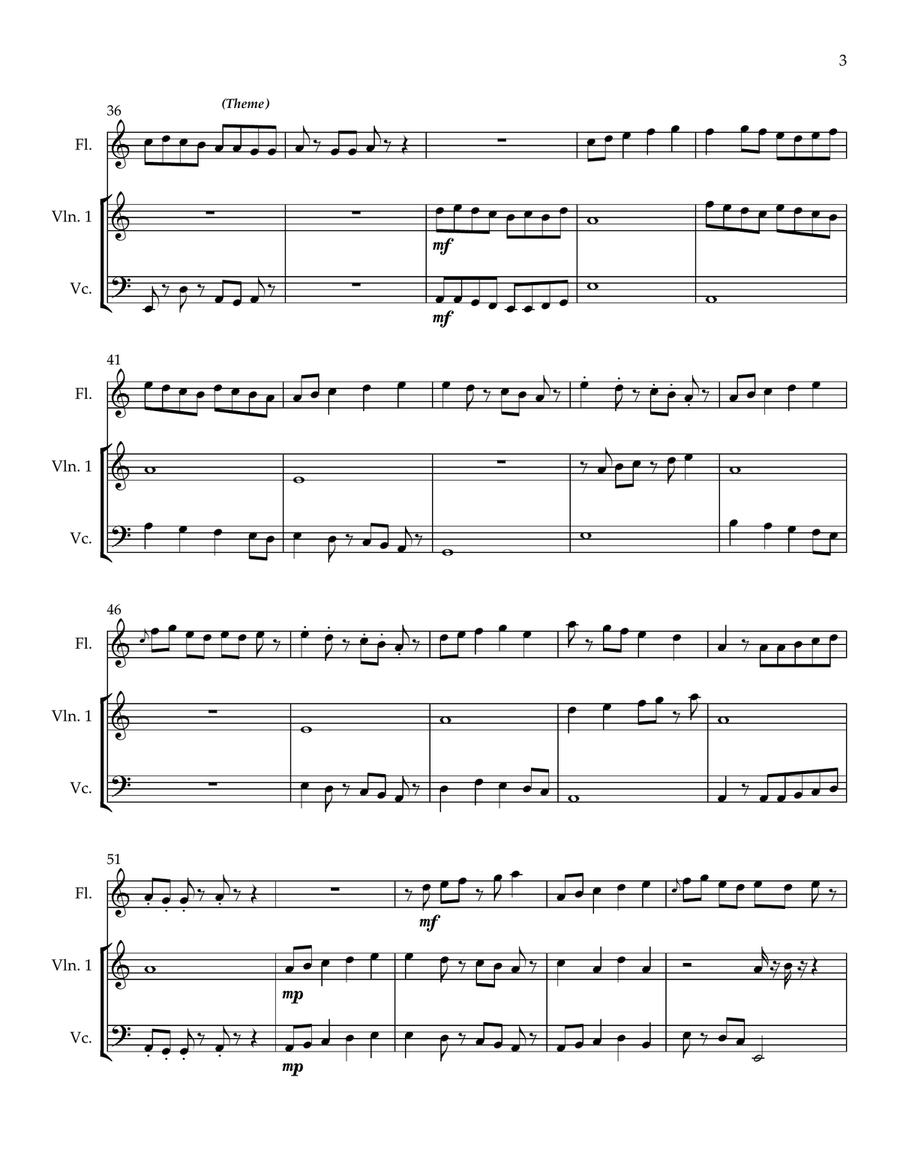 Pharaoh's Walk Chamber Music scores gallery preview page 3