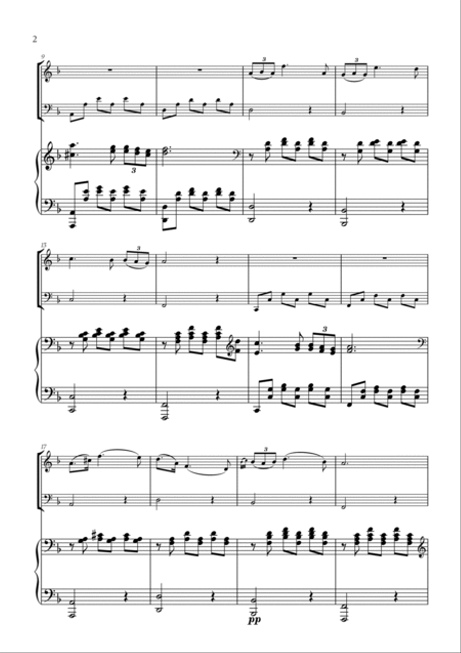 F. Schubert - Serenade (Ständchen) (D 889) for Flute, Cello and Piano Flute scores gallery preview page 2