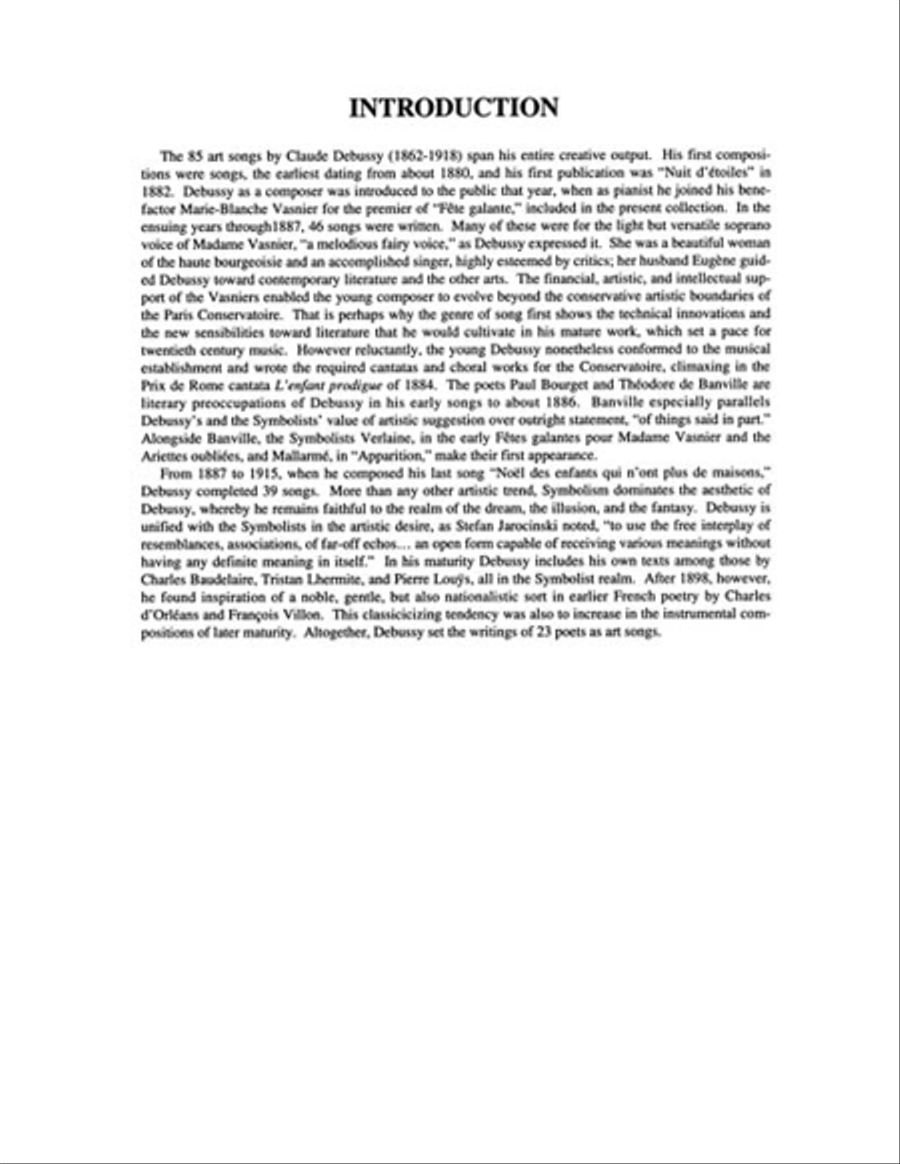 Songs of Claude Debussy – Volume II Medium Voice scores gallery preview page 4