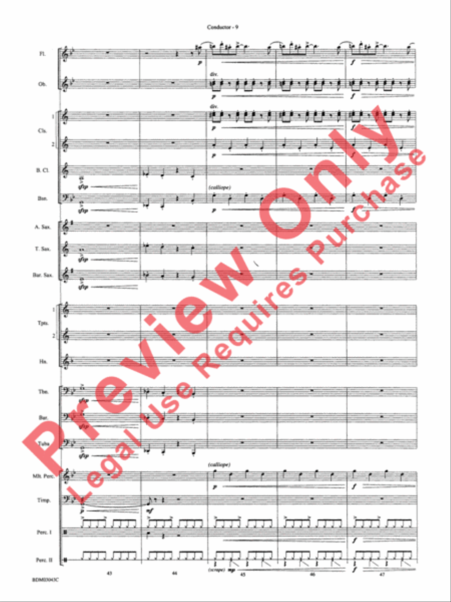 The Great Steamboat Race The Great Steamboat Race Concert Band scores gallery preview page 12