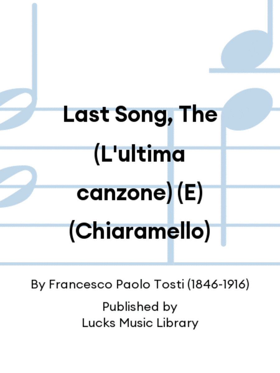 Last Song, The (L'ultima canzone) (E) (Chiaramello) Score scores gallery preview page 1