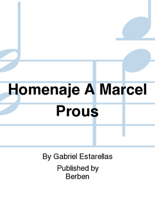 Book cover for Homenaje a Marcel Prous