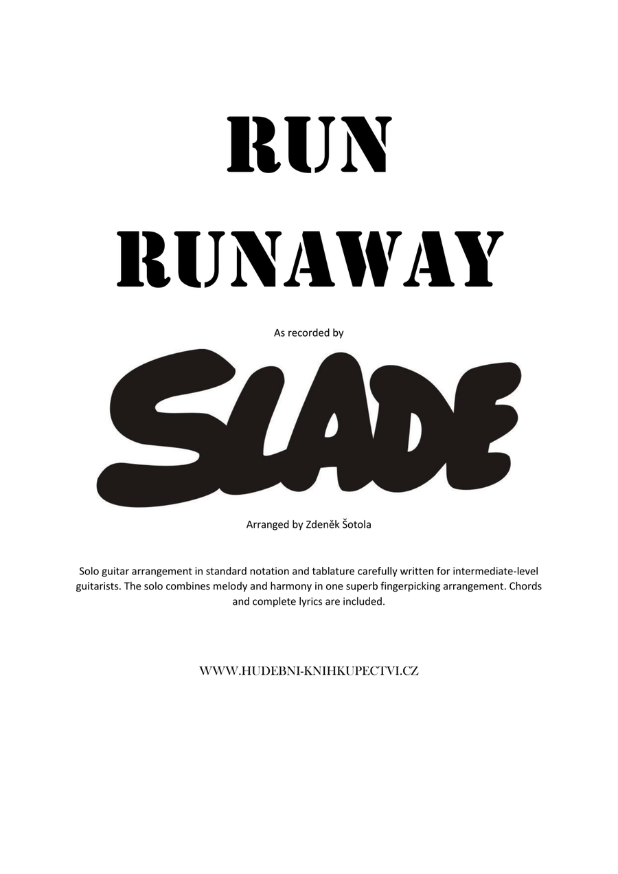 Run Runaway Guitar Tablature scores gallery preview page 1