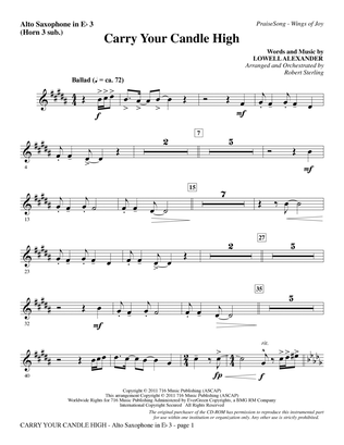 Carry Your Candle High - Alto Sax 3 (sub. Horn 3)