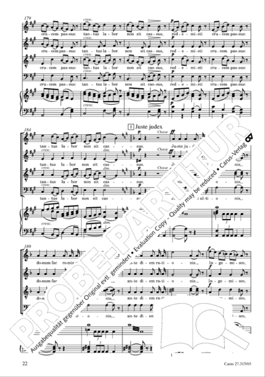 Requiem in C major 4-Part scores gallery preview page 23