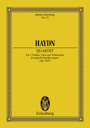 Book cover for String Quartet In D Major, Celebrated Largo Op. 76/5 Hob. Iii: 79
