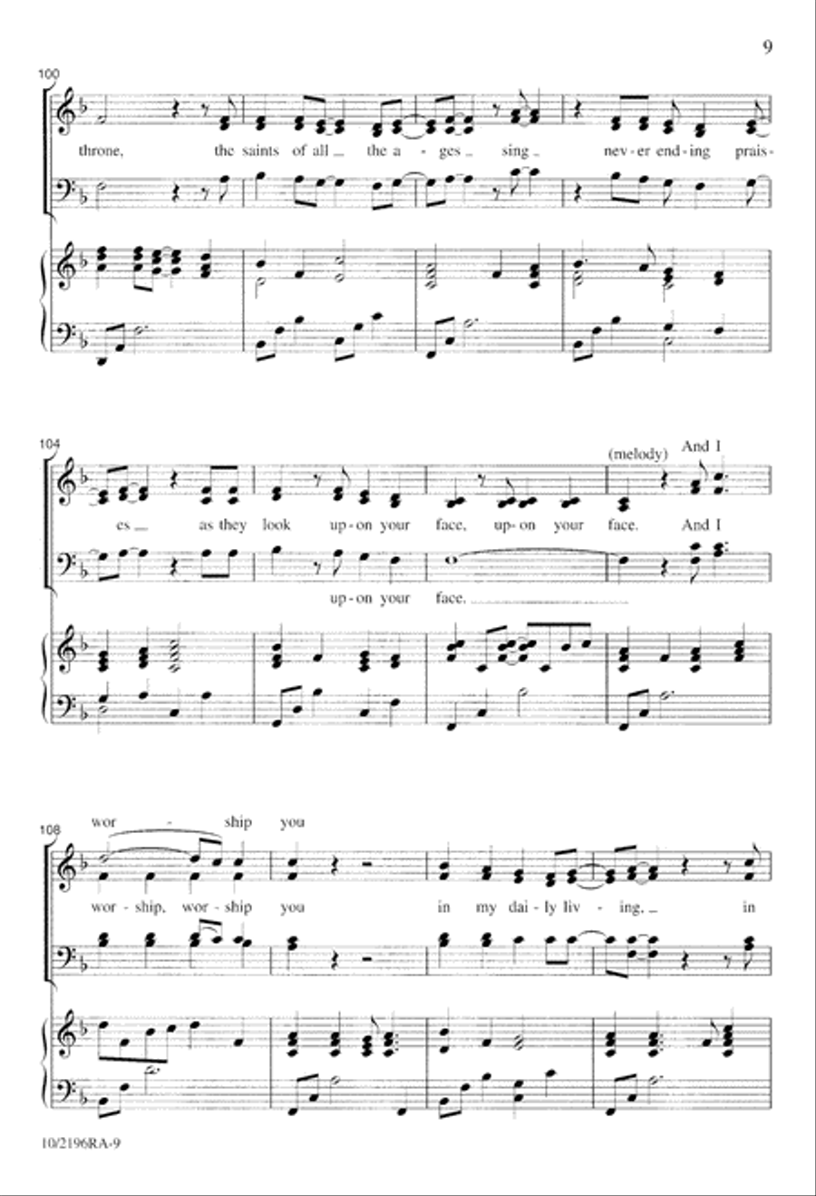 I Worship You 4-Part scores gallery preview page 9
