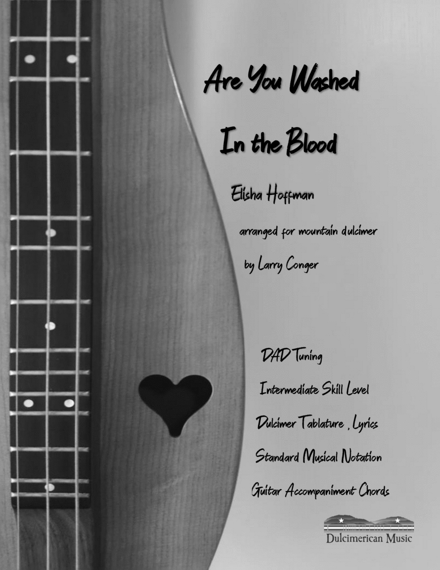 Are You Washed in the Blood Dulcimer scores gallery preview page 1
