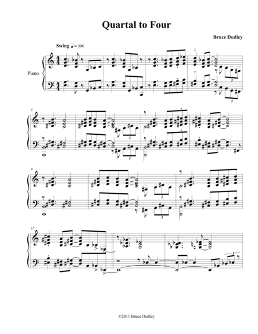 Quartal to Four Piano Solo scores gallery preview page 1