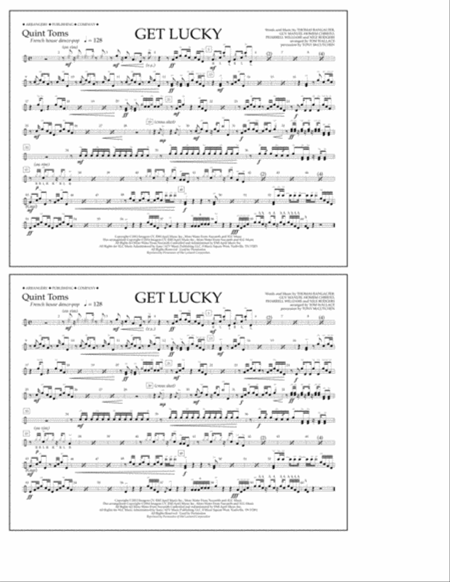 Get Lucky - Quint-Toms Marching Band scores gallery preview page 1