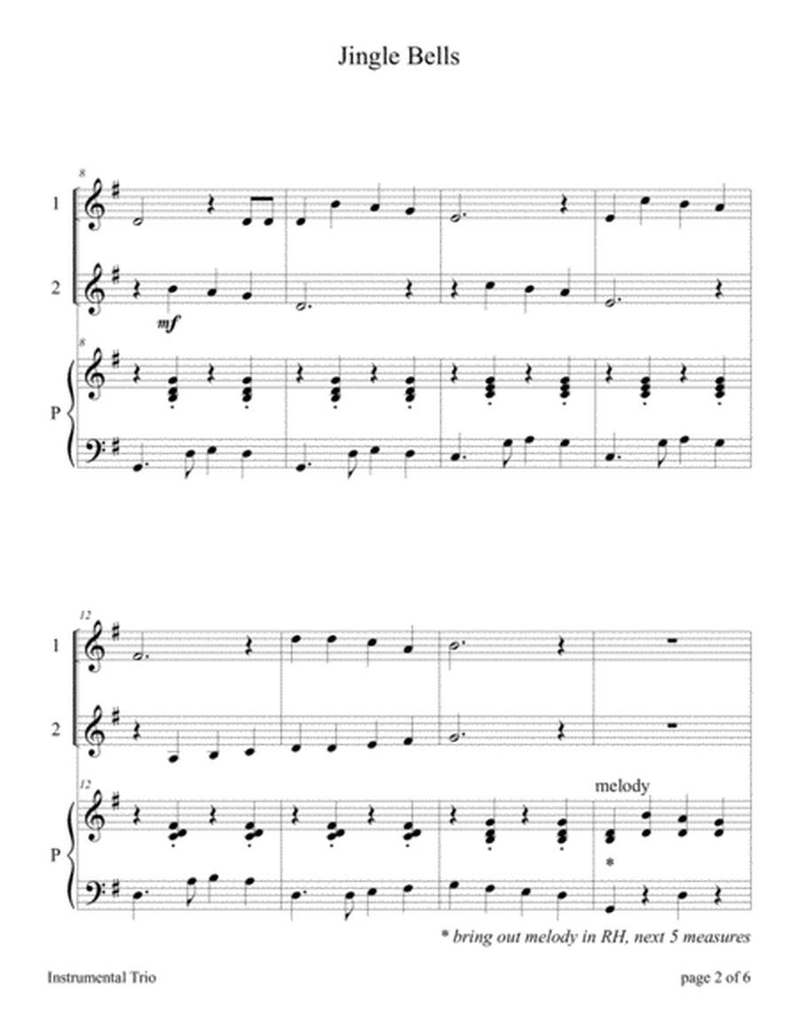 Jingle Bells (Easy Violin Duet with Piano Accompaniment) image number null