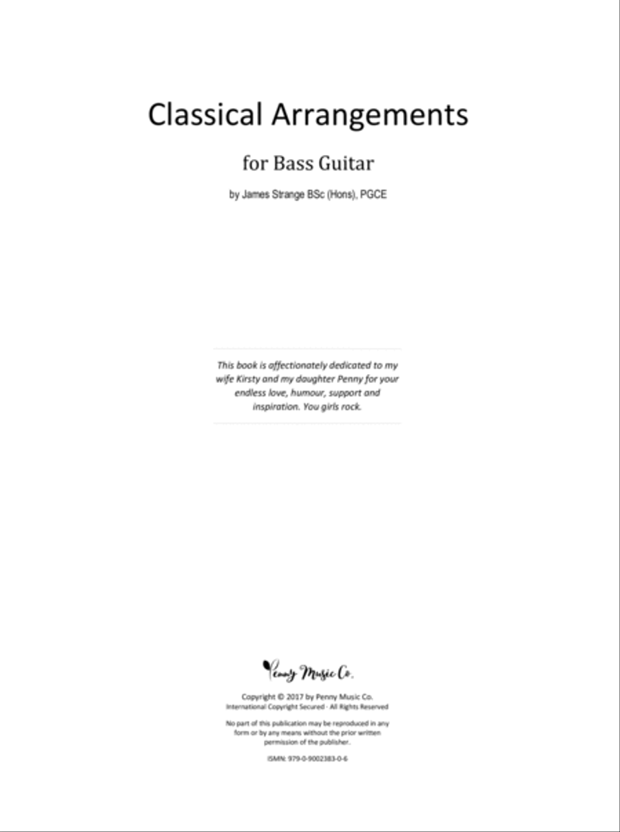 Classical Arrangements for Bass Guitar Bass Guitar scores gallery preview page 2