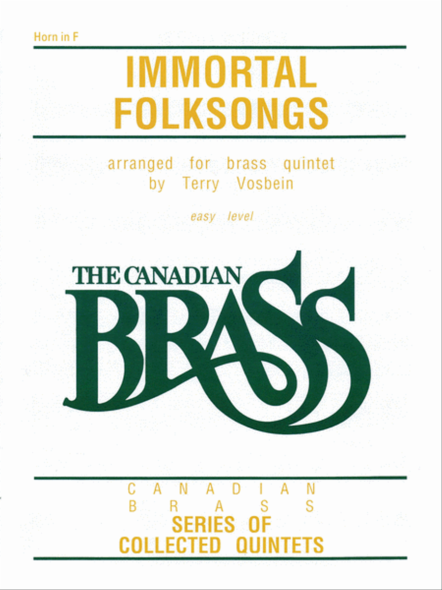 The Canadian Brass: Immortal Folksongs Brass Quintet scores gallery preview page 1