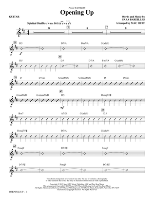 Opening Up (from Waitress The Musical) (arr. Mac Huff) - Guitar