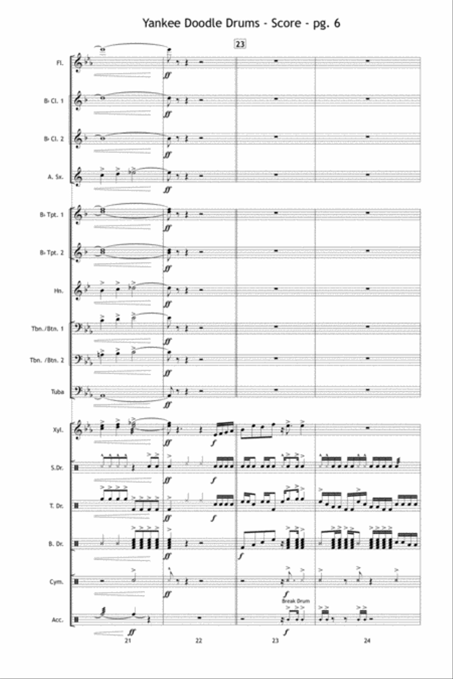 Yankee Doodle Drums Marching Band scores gallery preview page 7