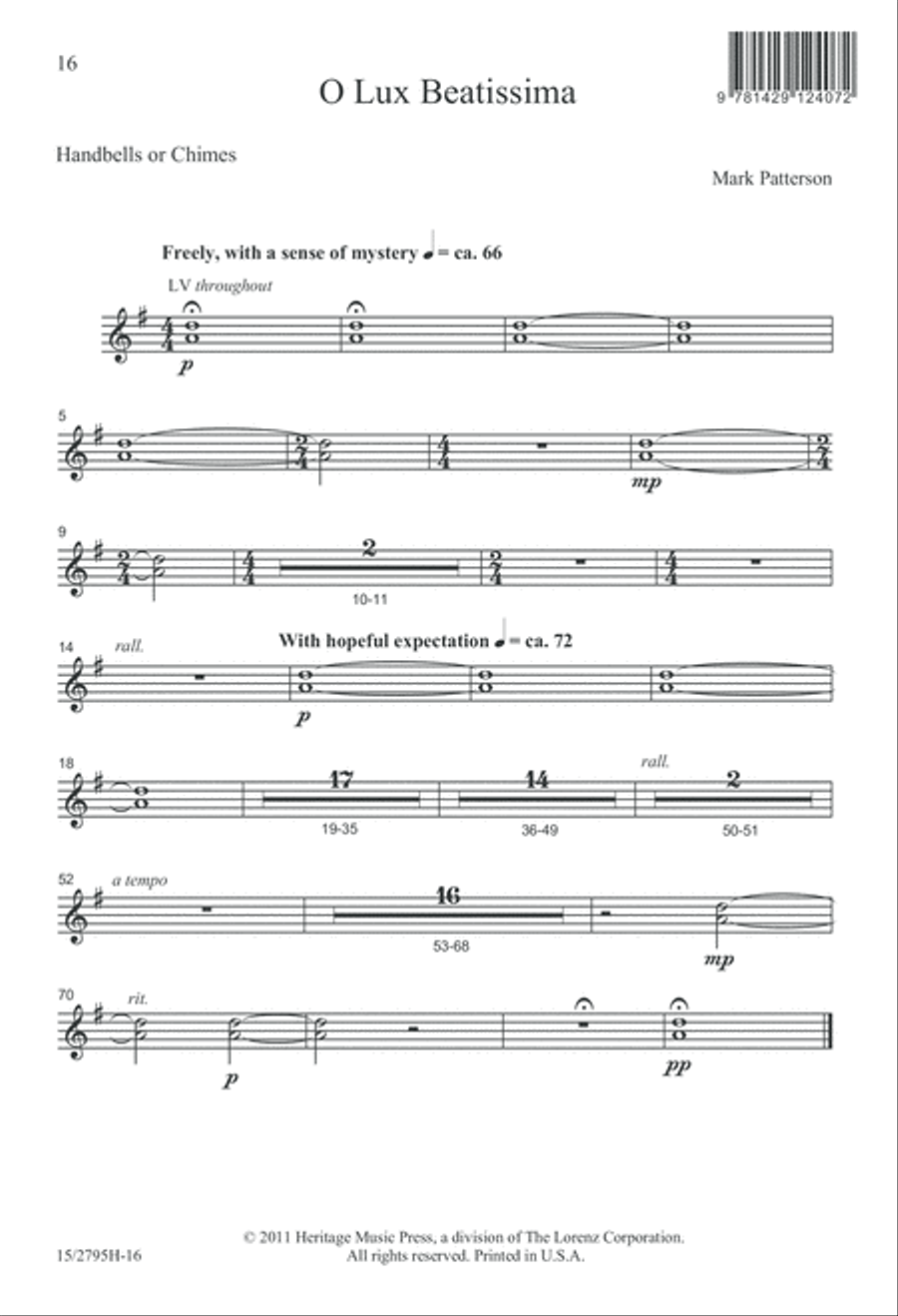 O Lux Beatissima SSA scores gallery preview page 17