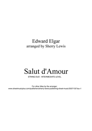 Book cover for SALUT D'AMOUR ﻿String Trio, Intermediate Level for 2 violins and cello or violin, viola and cello﻿