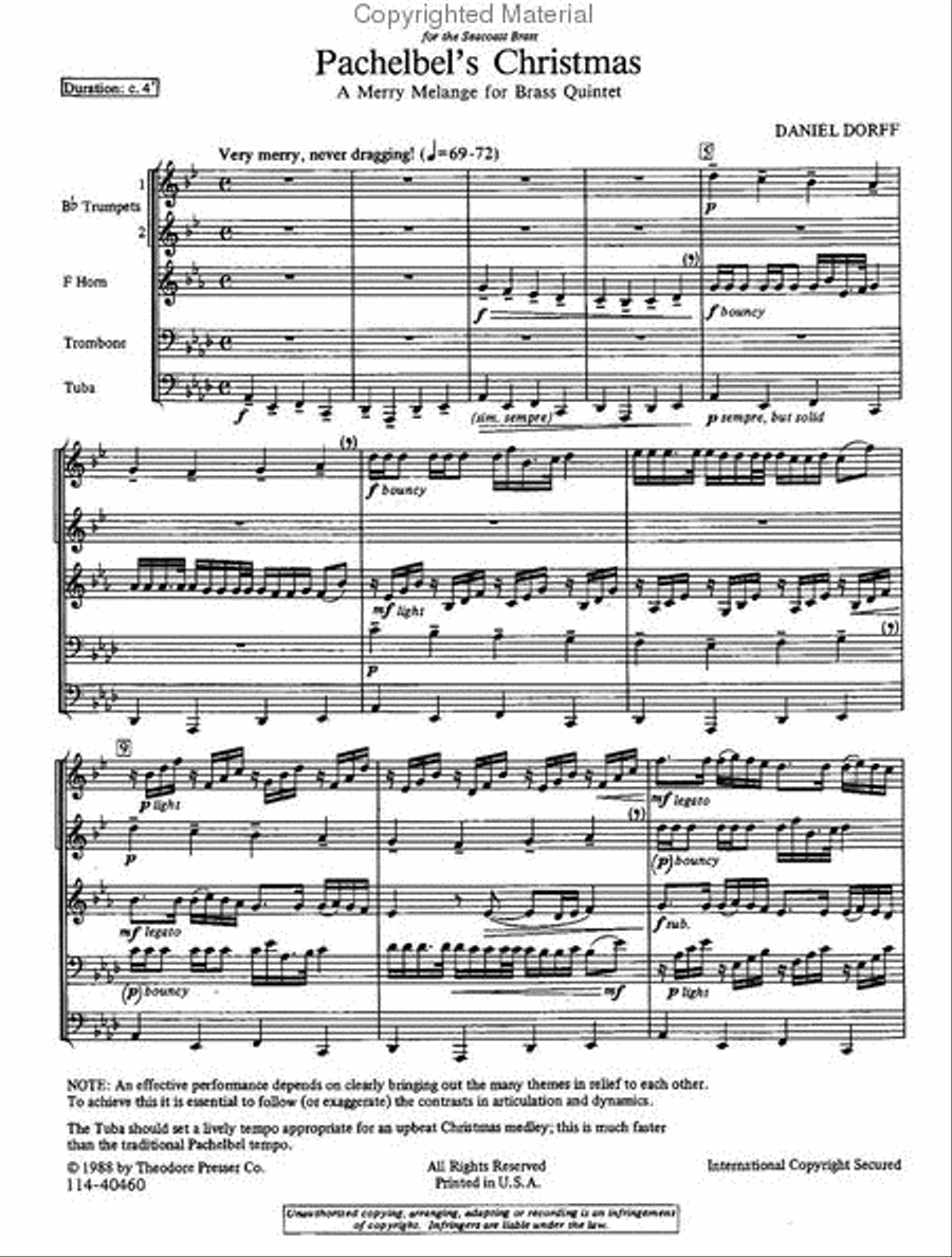 Pachelbel's Christmas Chamber Music scores gallery preview page 2