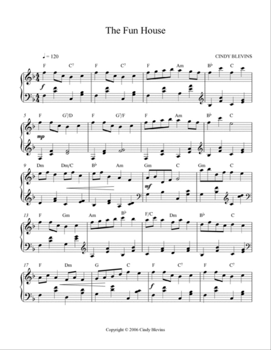 The Fun House, original solo for Lap Harp Lap Harp scores gallery preview page 2