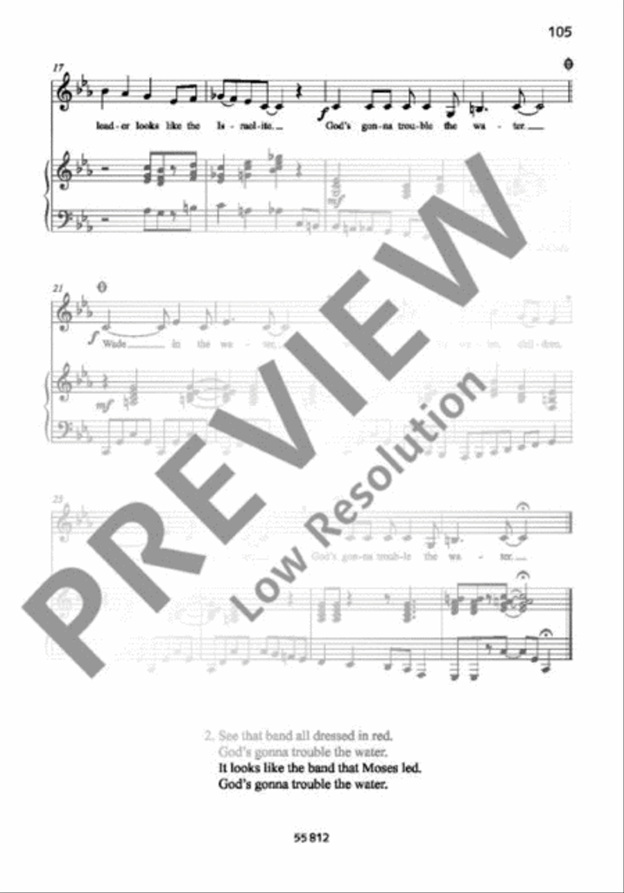 Wade in the water Voice Solo scores gallery preview page 3