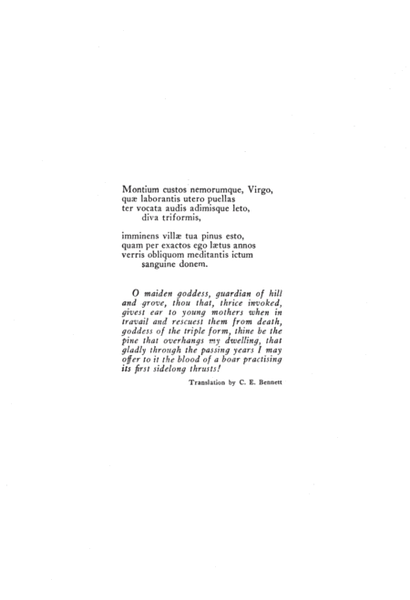 Six Odes of Horace: Montium custos nemorumque, Virgo (Downloadable)