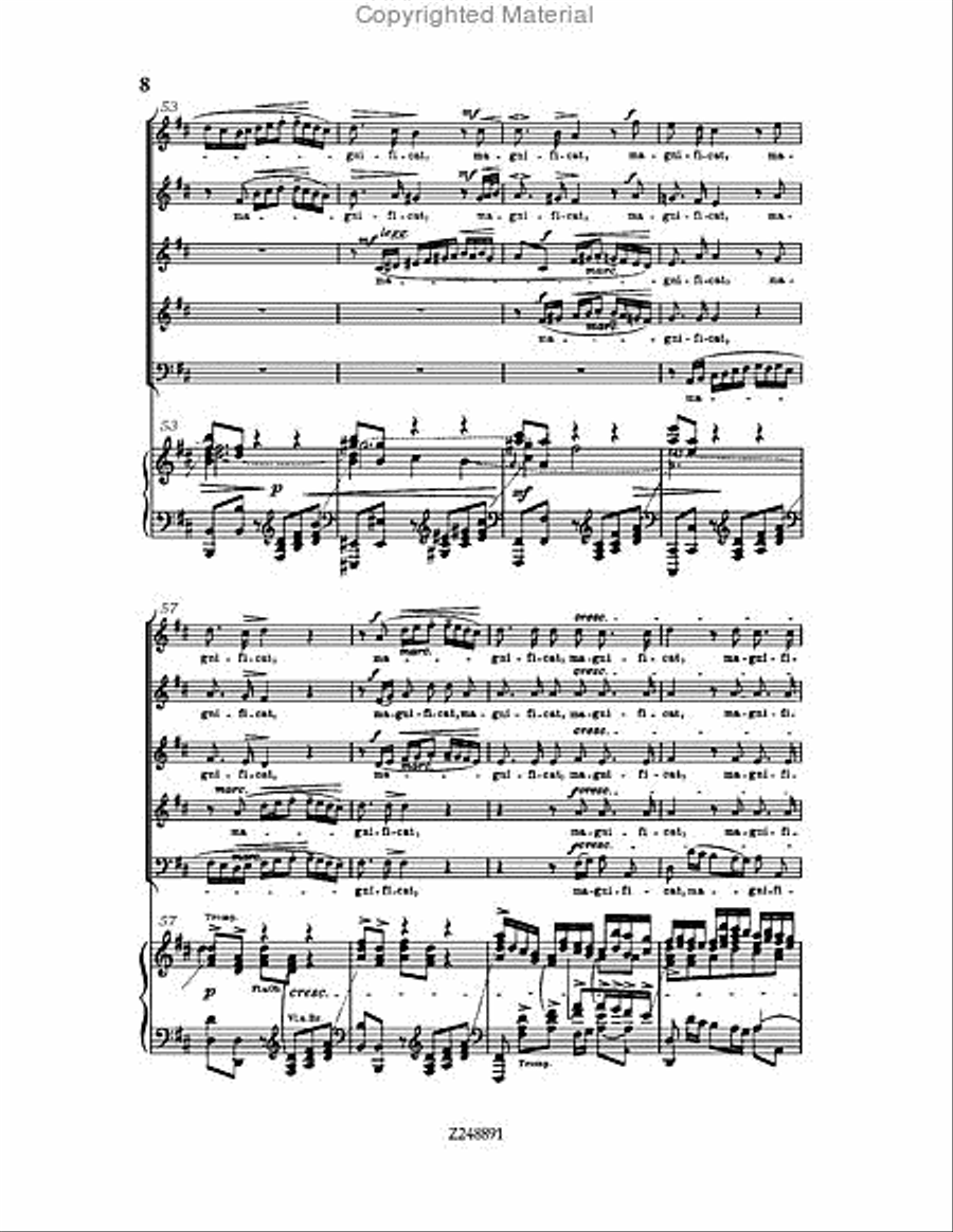 Magnificat in D major, BWV 243 Choir scores gallery preview page 8