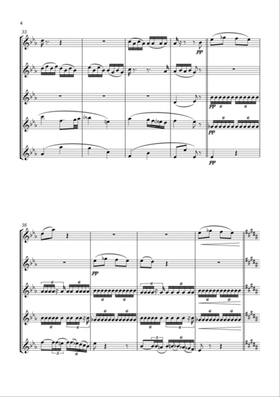 Sonata No.8 "Pathetique", 2nd movement (Beethoven) - clarinet quintet image number null