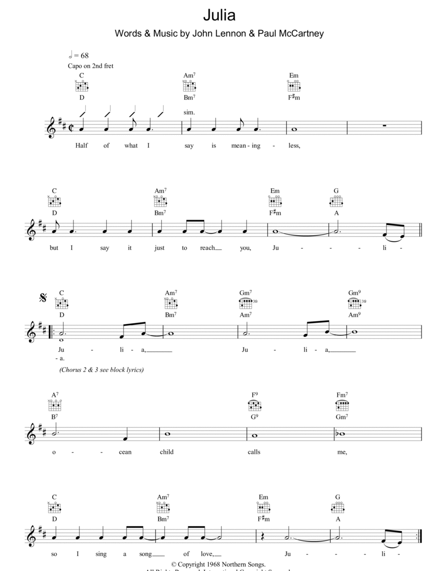 Julia Piano scores gallery preview page 1