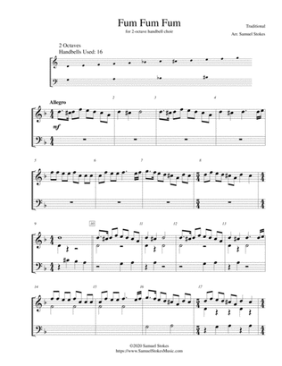 Fum Fum Fum - for 2-octave handbell choir