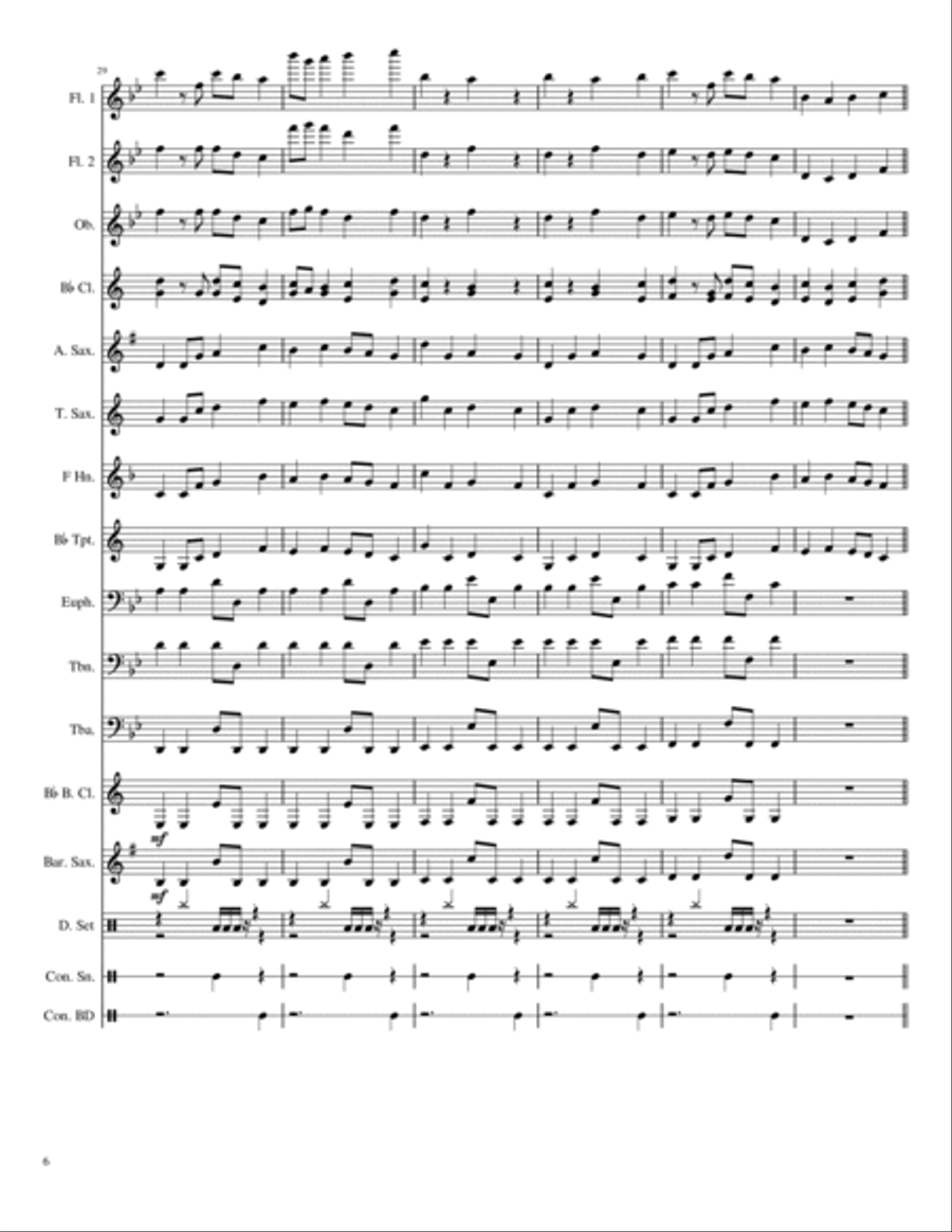 Hopes & Dreams Save The World His Theme Concert Band scores gallery preview page 6