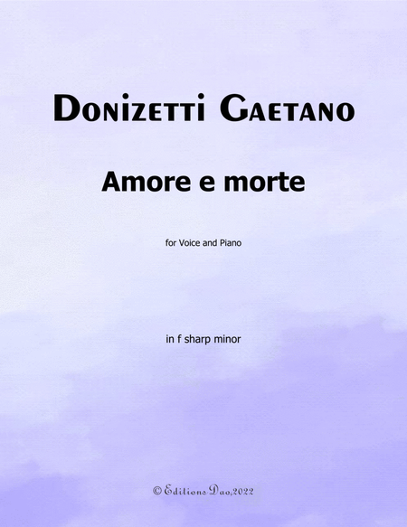 Amore e morte, by Donizetti, in f sharp minor