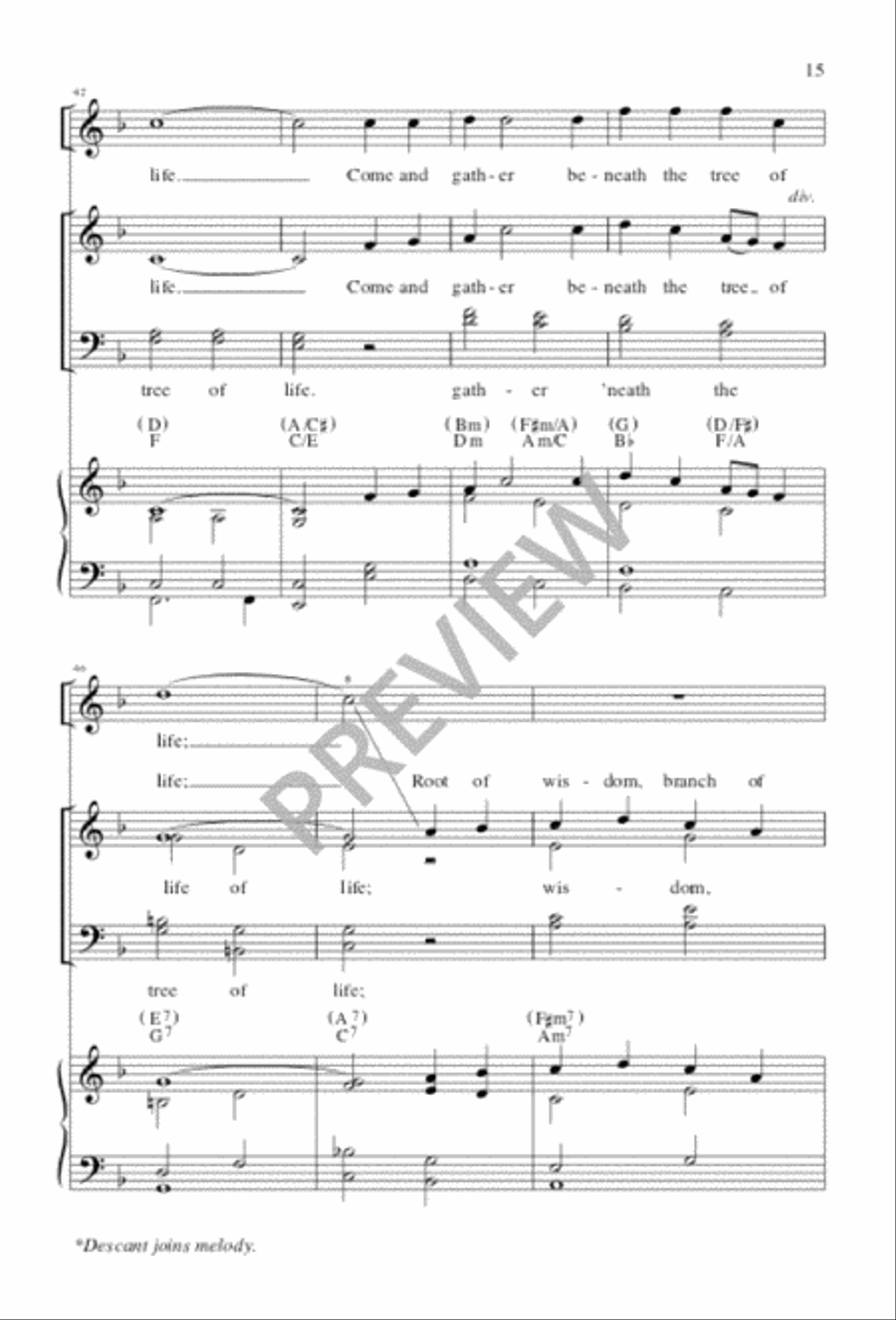Tree of Life Setting, Holy Communion - Choral edition 4-Part scores gallery preview page 17