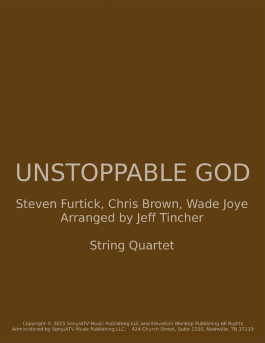 Unstoppable God String Quartet scores gallery preview page 1