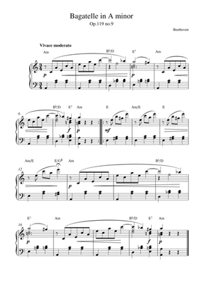 Bagatelle in A minor (Op.119 no.9)