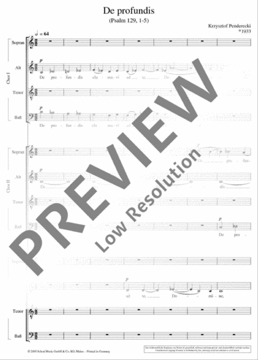 De profundis 4-Part scores gallery preview page 4