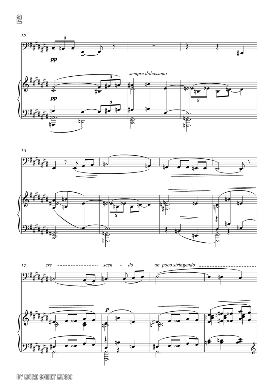 Debussy-The Shadow of Trees. for Cello and Piano by Claude Debussy Piano - Digital Sheet Music page 4