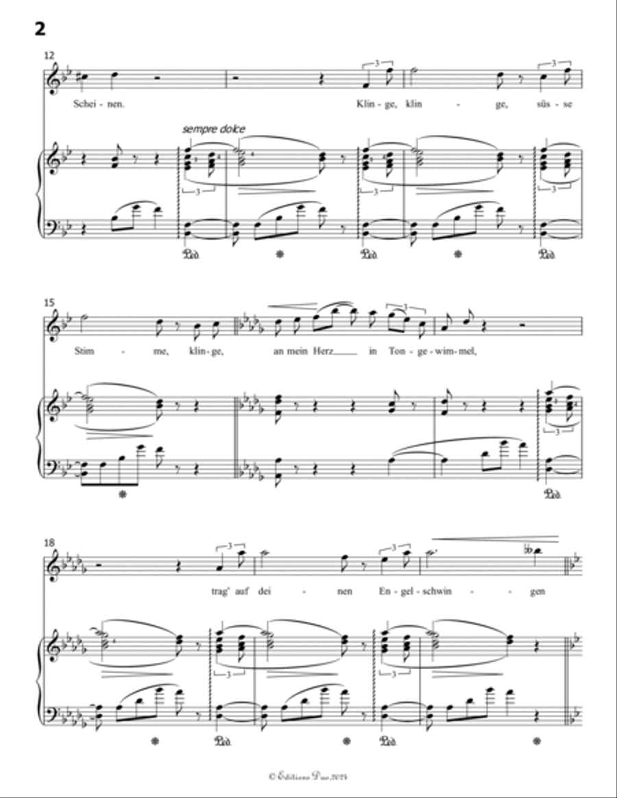 Schwebe, schwebe, blaues auge, by Liszt, S.305, in B flat Major Voice scores gallery preview page 4