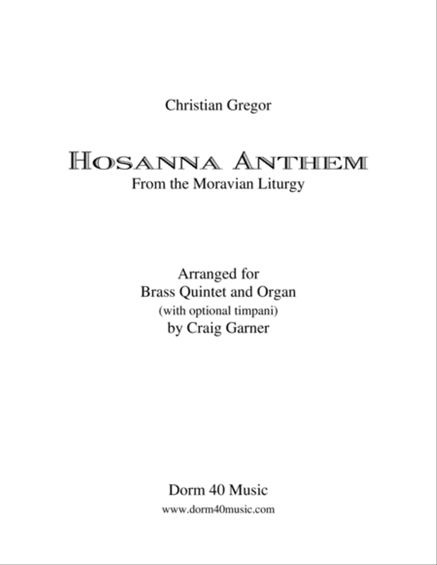 Hosanna Anthem Brass Ensemble scores gallery preview page 1