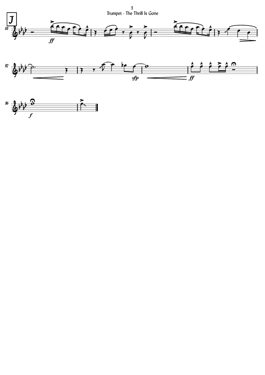 The Thrill Is Gone. Cover Band scores gallery preview page 4