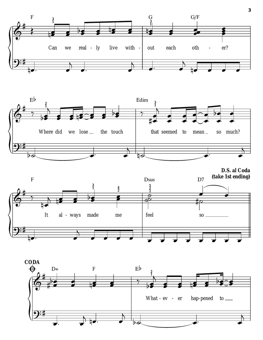 Free As A Bird Easy Piano scores gallery preview page 3