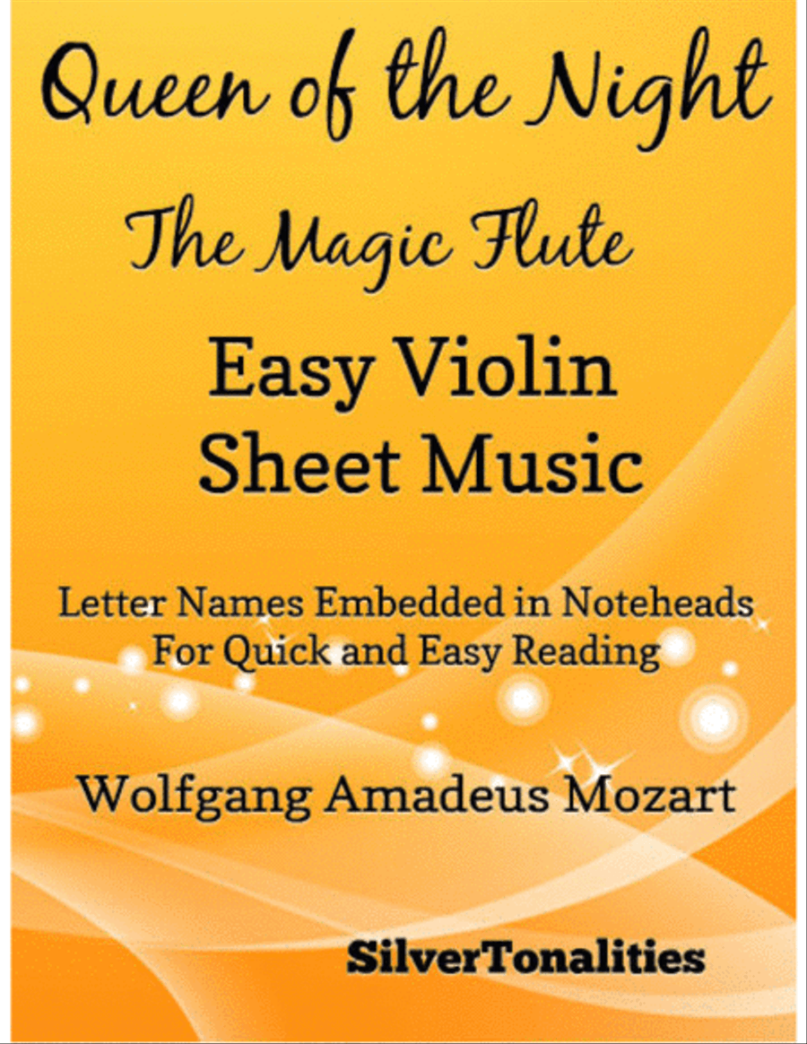 Queen of the Night Magic Flute Easy Violin Sheet Music Violin Solo scores gallery preview page 1