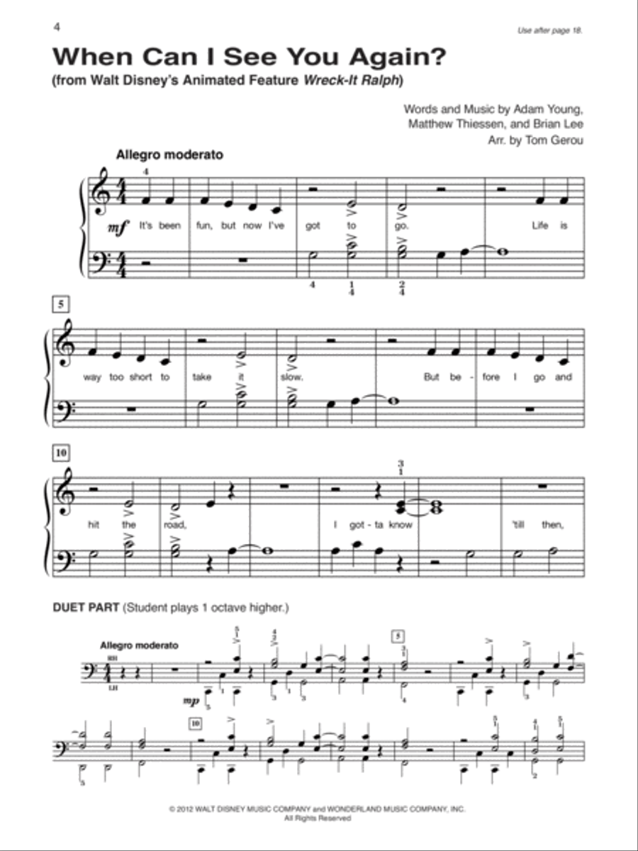 Alfred's Basic Piano Library: Popular Hits, Levels 1A & 1B (Value Pack) Piano Method scores gallery preview page 13