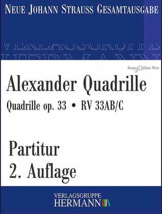 Book cover for Alexander Quadrille op. 33 RV 33AB/C