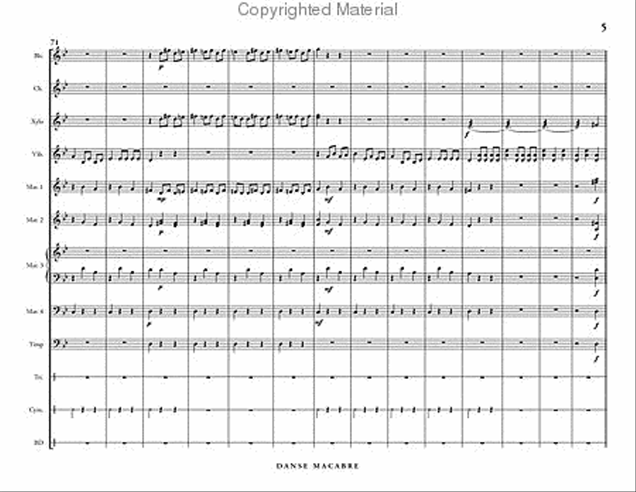 Danse Macabre Percussion Ensemble scores gallery preview page 6