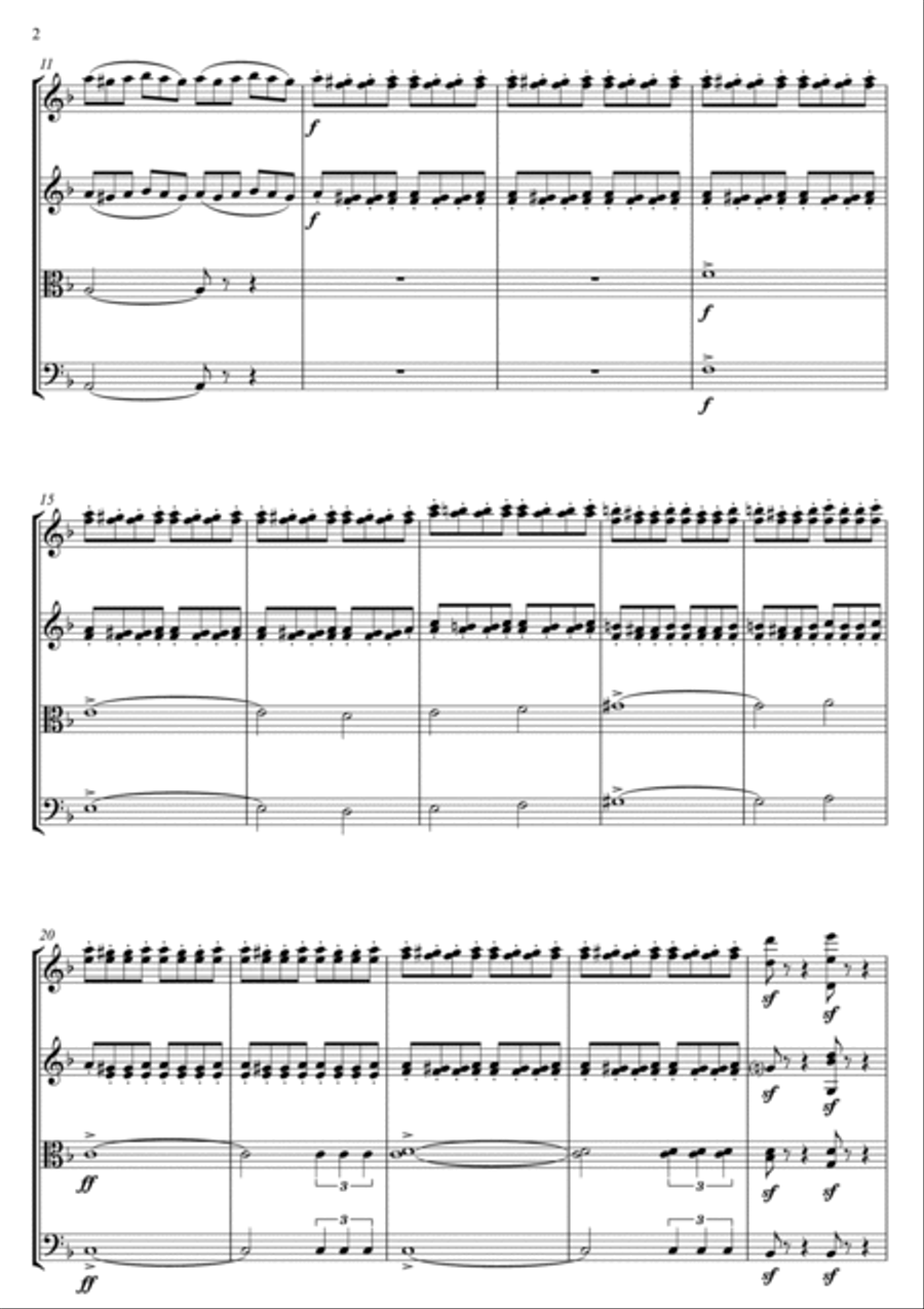 Night on Bald Mountain String Quartet scores gallery preview page 3