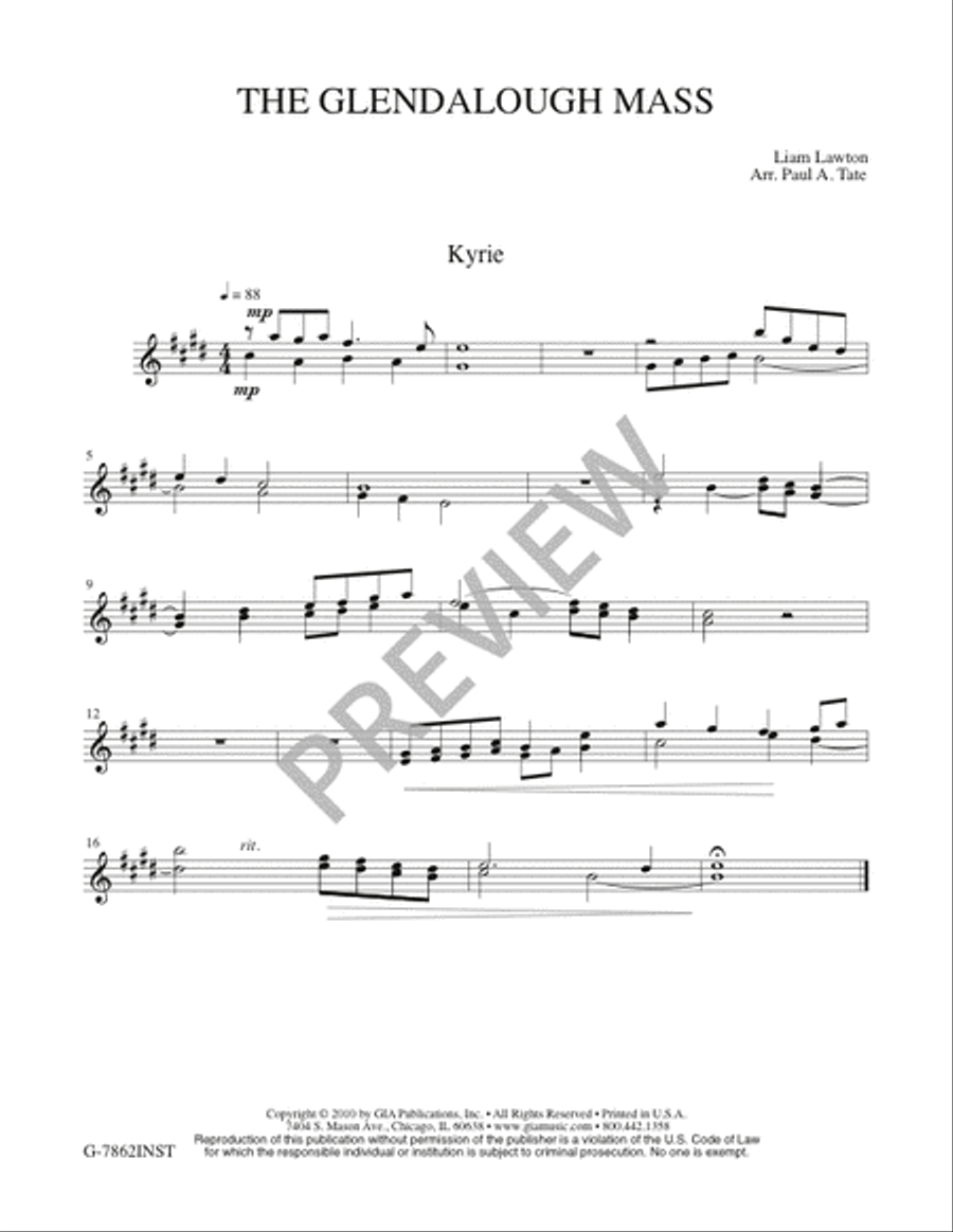 The Glendalough Mass - Instrument edition Flute scores gallery preview page 4