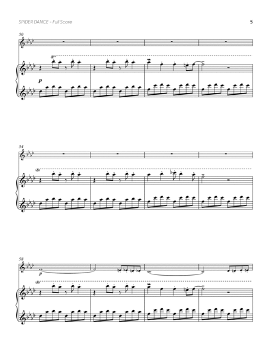 Spider Dance (from UNDERTALE) (for Solo Violin with Piano Accompaniment) Violin Solo scores gallery preview page 6